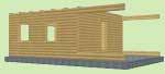 сруб, простой проект сруба, проект деревянного сруба дома 6м х 6м х 3м