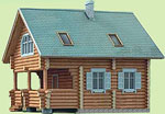 Проект деревянного дома 7,5м х 7,5м, 2 этажа