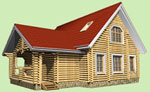 Проект деревянного дома 7м х 10м, 2 этажа