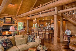 Фото интерьера деревянного дома